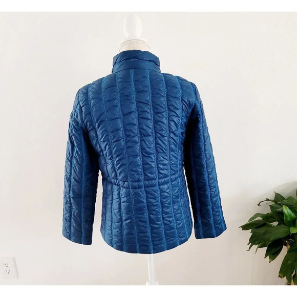 Cabi Poseidon Puffer 914 Teal Blue Zip Up Mock Neck Outdoor Jacket Coat XS - Picture 9 of 15
